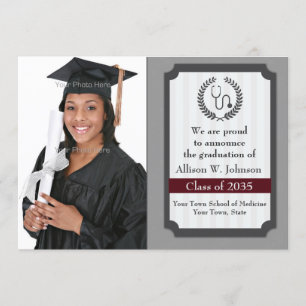 Carte photo de diplôme Médicale sophistiqué