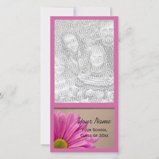 Carte photo de Faire-part de diplôme de marguerite (Devant)