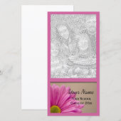 Carte photo de Faire-part de diplôme de marguerite (Devant / Derrière)