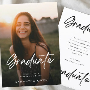 Carte photo de Faire-part de diplôme personnalisab