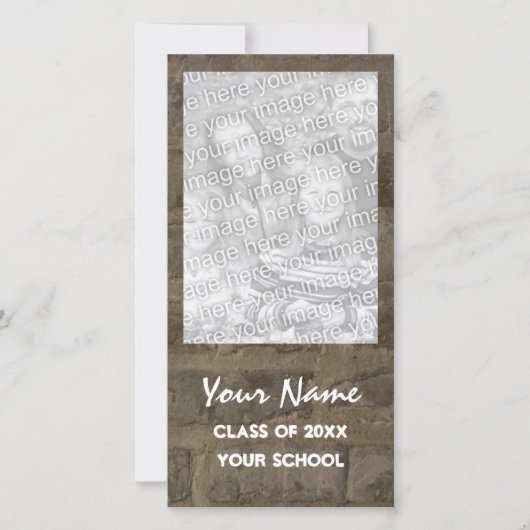 Carte photo de Faire-part de graduation de mur de (Devant)