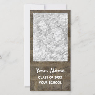 Carte photo de Faire-part de graduation de mur de