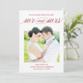 Carte photo de faire-part de mariage pour le jour (Debout devant)