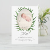 Carte photo de Faire-part de naissance de couleur  (Debout devant)