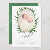 Carte photo de Faire-part de naissance de couleur  (Devant / Derrière)