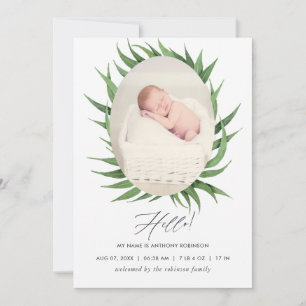 Carte photo de Faire-part de naissance de couleur 