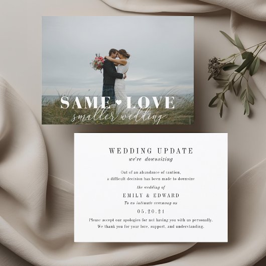 Carte photo de Faire-part de réduction Mariage mod