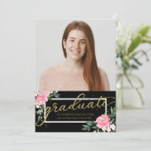 Carte photo de Faire-part d'études secondaires (Debout devant)