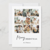 Carte Photo de famille Collage simple | Joyeux Noël (Devant)