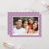 Carte Photo de famille couleur modifiable Joyeux Diwali (Devant/Arrière en situation)