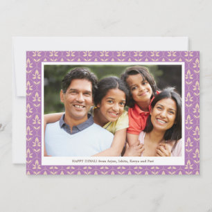 Carte Photo de famille couleur modifiable Joyeux Diwali