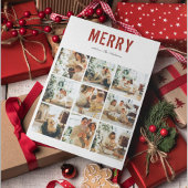 Carte Photo de famille de collage moderne | Joyeuse MÈRE