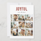 Carte Photo de famille de collage moderne | Joyeux Joyeu (Devant)