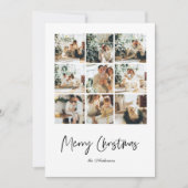 Carte Photo de famille de collage moderne | Joyeux Noël (Devant)