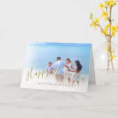 Carte Photo de famille de Hanouka or (Fleur jaune)