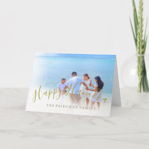 Carte Photo de famille de Hanukka or 