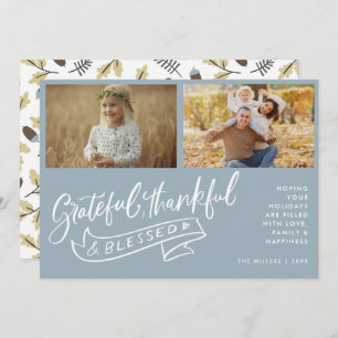 Carte Photo de famille de Noël moderne