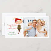 Carte photo de famille d'Elf de Noël (Devant / Derrière)