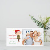 Carte photo de famille d'Elf de Noël (Debout devant)