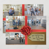 Carte Photo de Famille Emballée Avec Un Ruban (Devant / Derrière)