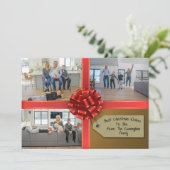 Carte Photo de Famille Emballée Avec Un Ruban (Debout devant)