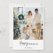 Carte Photo de famille moderne | Joyeux Fêtes (Devant)