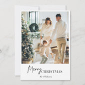 Carte Photo de famille moderne | Joyeux Noël (Devant)