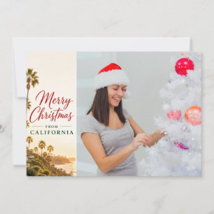 Carte Photo de famille personnalisé de Noël en Californi