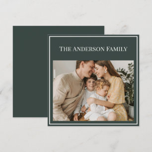 Carte Photo de famille personnalisé Nom de famille per