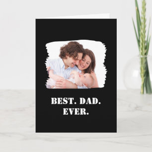Carte Photo de famille personnalisée Meilleur papa jamai
