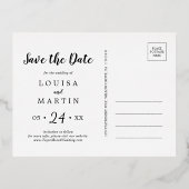 Carte Photo de Fête de Noël en Feuille Brossée (Verso)