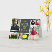 Carte photo de Fête des pères de points charmants (Fleur jaune)