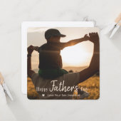 Carte Photo de Fête des pères moderne Happy (Devant/Arrière en situation)