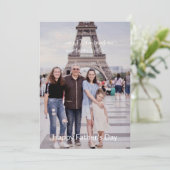 Carte photo de Fête des pères moderne Happy (Debout devant)