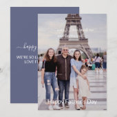 Carte photo de Fête des pères moderne Happy (Devant / Derrière)