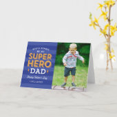 Carte photo de Fête des pères Super Papa (Fleur jaune)
