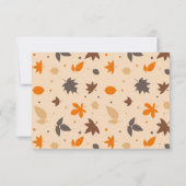 Carte photo de feuilles d'automne et citrouilles s (Dos)