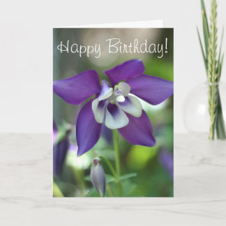 Carte Photo de fleur de Columbine