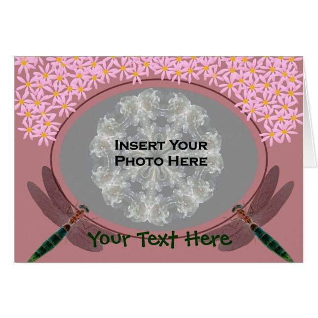 Carte photo De Fleurs De Fleurs De Fleurs De Fleur (Devant horizontal)