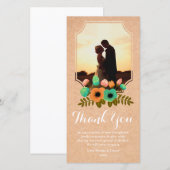 Carte photo de fleurs de Merci Mariage Floral (Devant / Derrière)