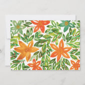 Carte photo de fleurs peintes à la main et de vaca (Dos)