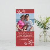 Carte photo de flocon de neige pour l'hibiscus haw (Debout devant)