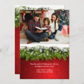 Carte photo de flocons de neige de Noël (Devant / Derrière)