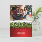 Carte photo de flocons de neige de Noël (Debout devant)