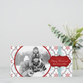 Carte photo de flocons de neige rétro (Debout devant)