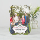 Carte photo de forme incurvée vintage (Debout devant)