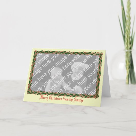 Carte photo de frontière de houx (Devant)