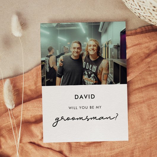Carte photo de garçon d'honneur simple