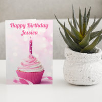 Photo de gâteau rose joli personnalisé Joyeux Anni