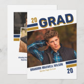 Carte photo de grade de Varsity contemporain (Devant / Derrière)